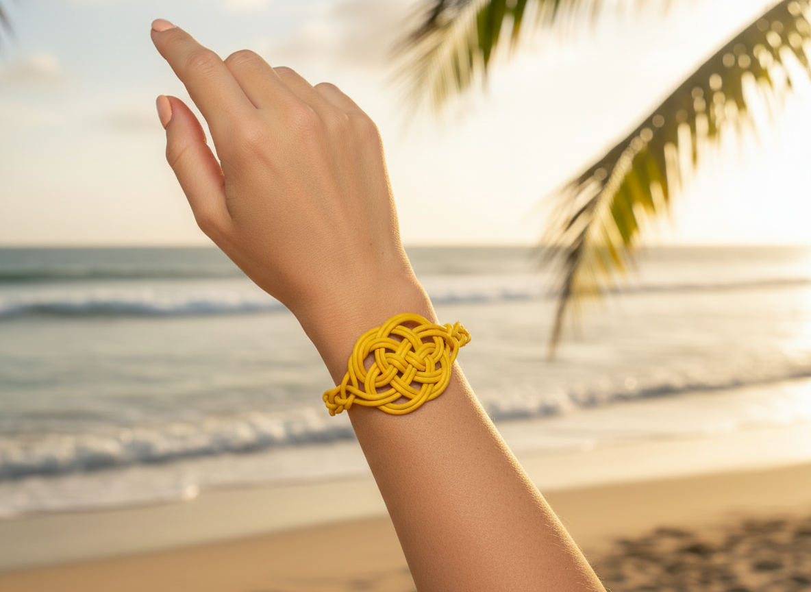 Pulsera de cuero con nudo celta del amor eterno
