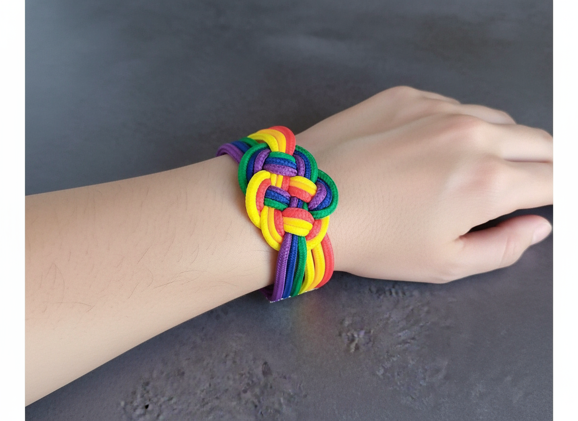 Pulsera Arco Iris, pulsera nudo de colores orgullo gay