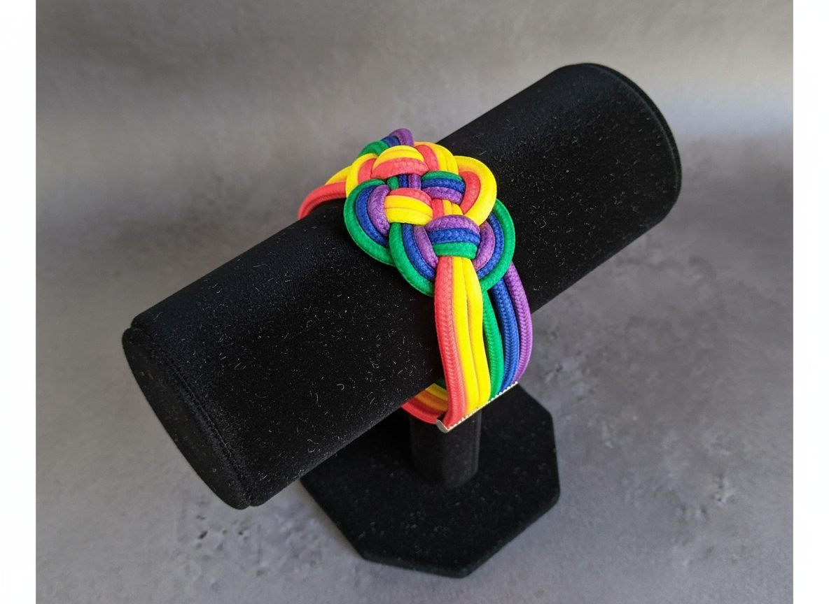 Pulsera Arco Iris, pulsera nudo de colores orgullo gay