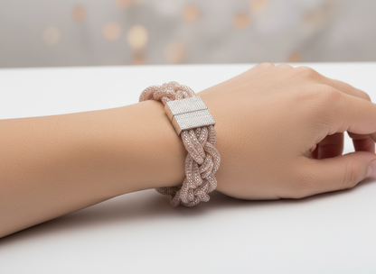 Pulsera con cadena trenzada