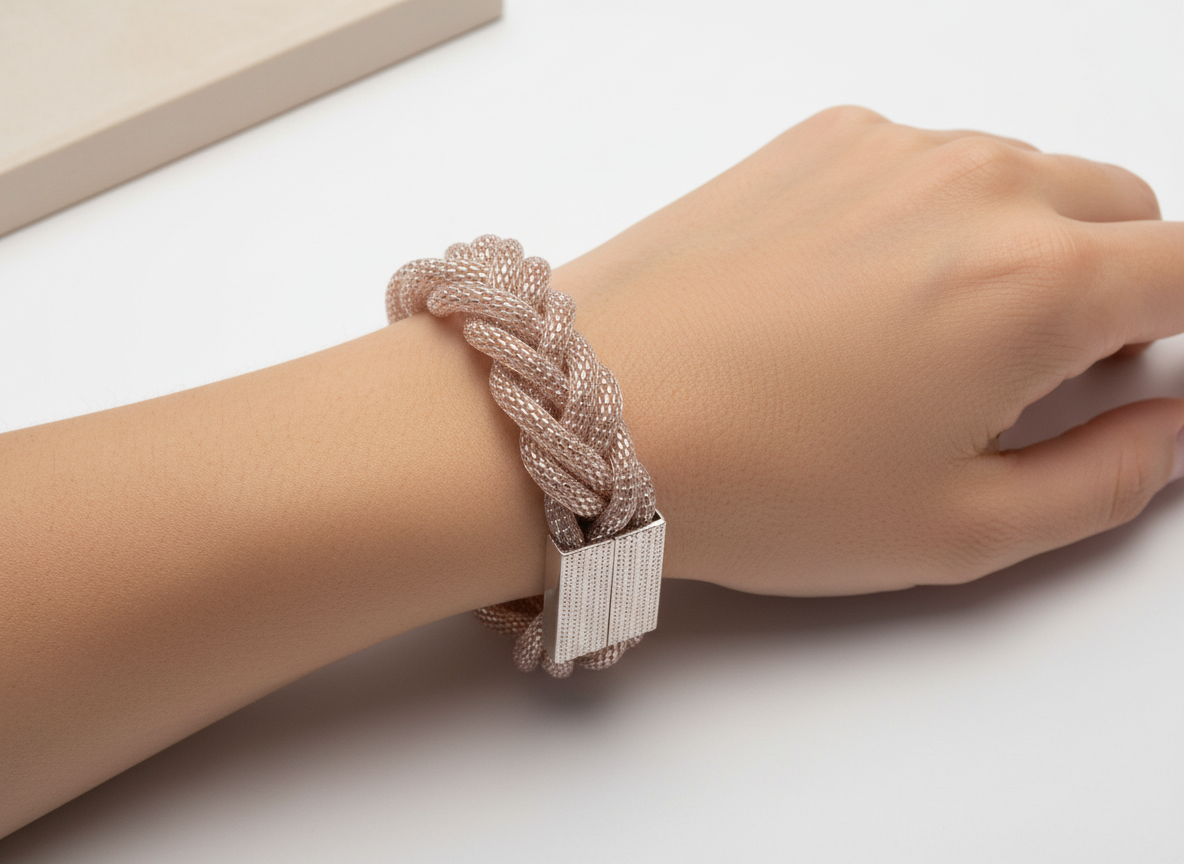 pulsera de cadenas trenzadas