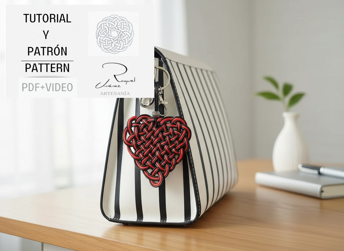 Tutorial y patrón para hacer un corazón de macramé