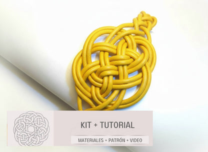 Kit to make Celtic leather bracelet, instructions and materials