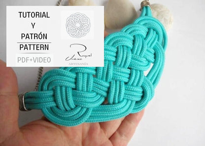 Tutorial y patrón para hacer collar de macramé