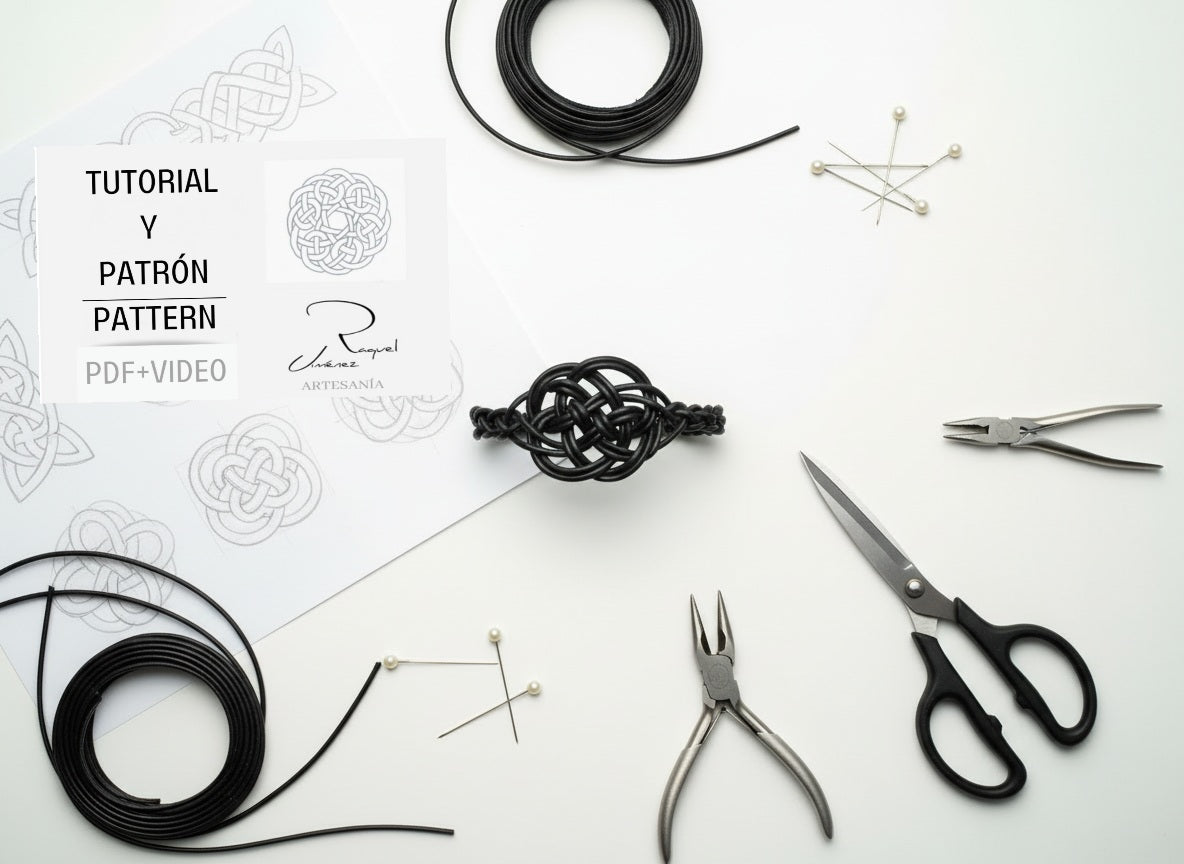 Tutorial símbolo celta del amor eterno para pulsera con patrón