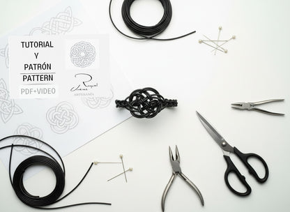 Tutorial símbolo celta del amor eterno para pulsera con patrón