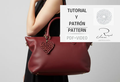 Tutorial y patrón para hacer un corazón de macramé