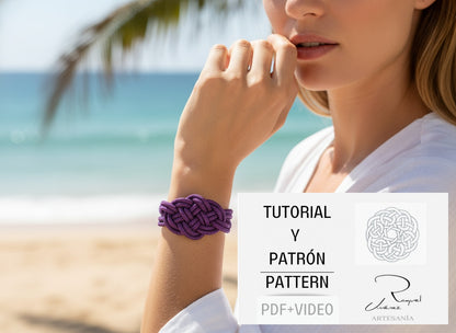 Tutoriel et patron pour réaliser bracelet et collier avec noeud marin