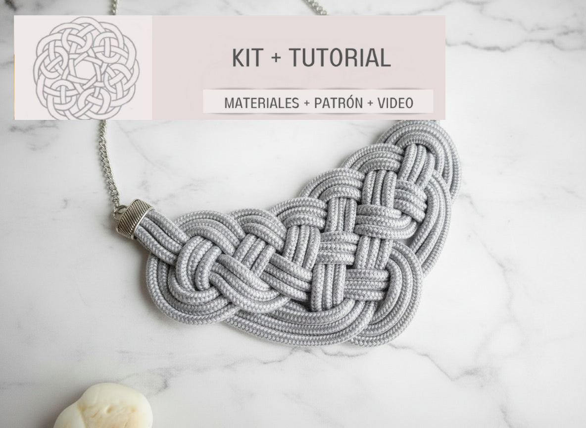 Kit para collar de nudos muy fácil con tutorial paso a paso