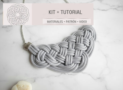 Kit para collar de nudos muy fácil con tutorial paso a paso