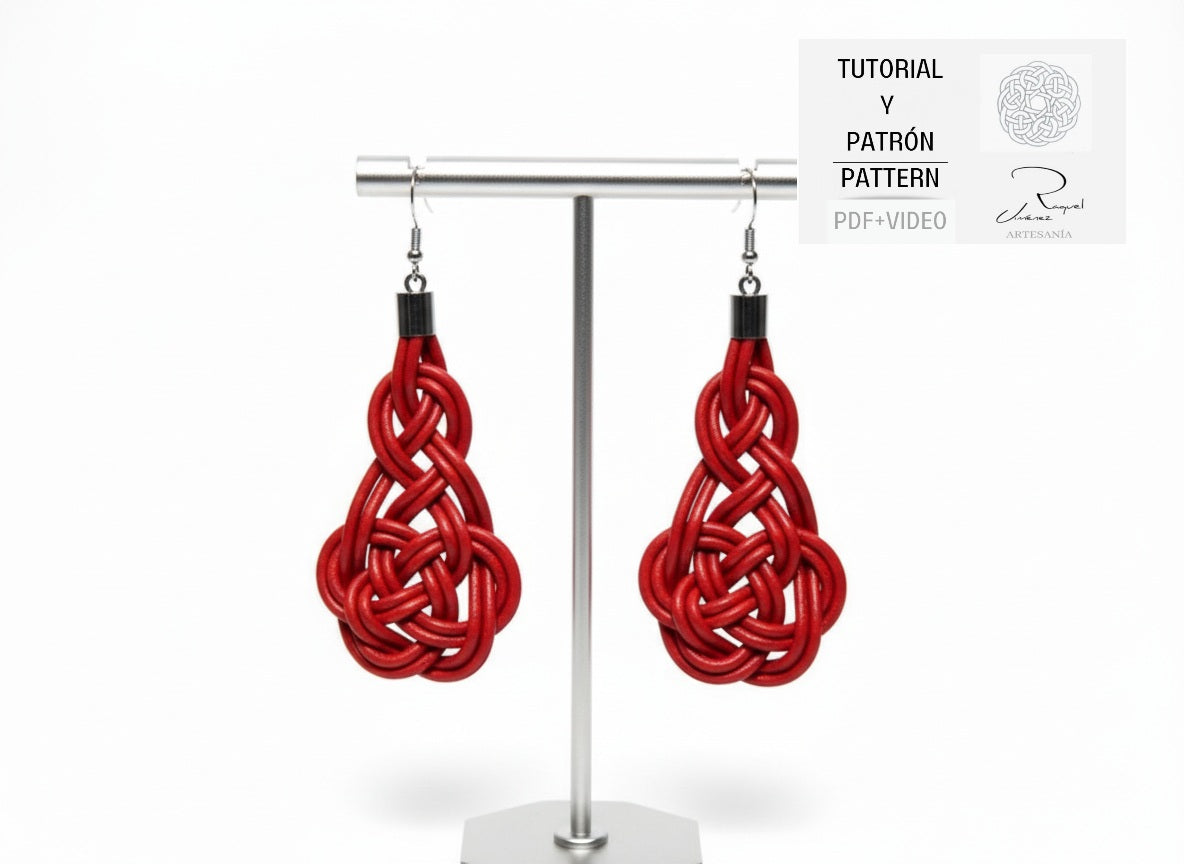 Tutorial to make macramé earrings with pattern
