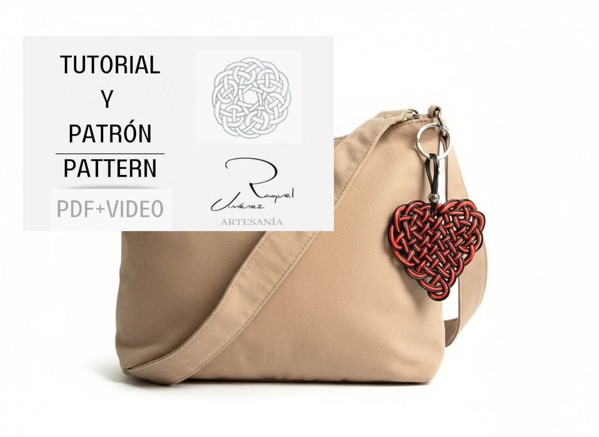 Tutorial y patrón para hacer un corazón de macramé