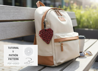 Tutorial y patrón para hacer un corazón de macramé