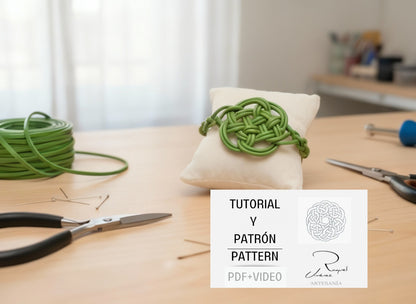 Tutorial símbolo celta del amor eterno para pulsera con patrón