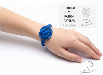 Tutorial símbolo celta del amor eterno para pulsera con patrón