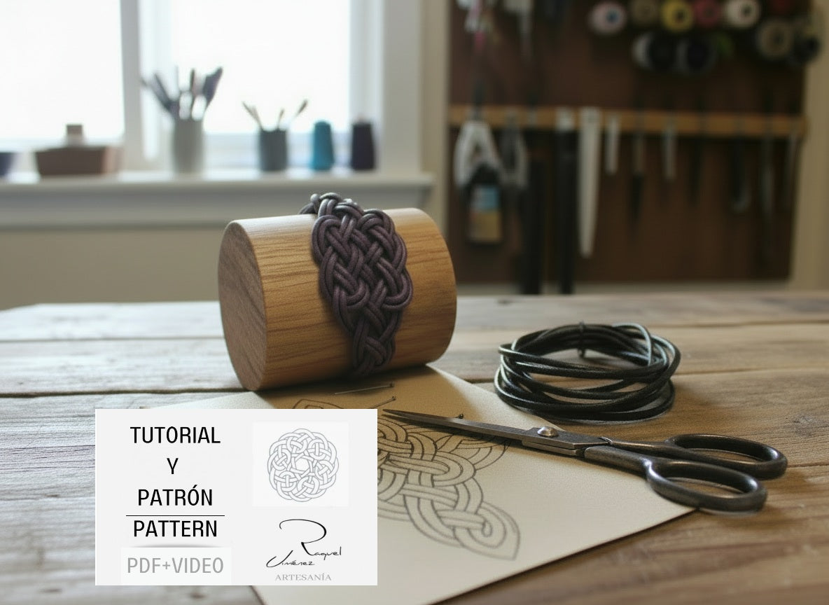 Tutorial y patrón para hacer pulsera de nudos de macramé