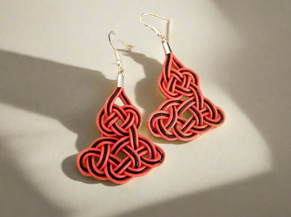 pendientes con nudo marinero en azul y blanco