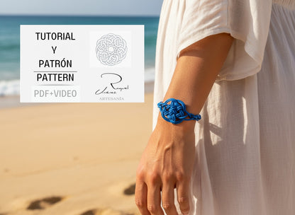 Tutorial símbolo celta del amor eterno para pulsera con patrón