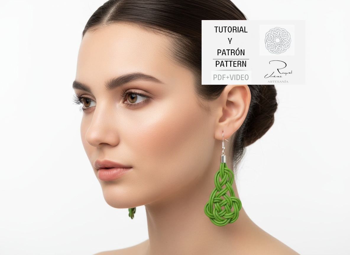 Tutorial to make macramé earrings with pattern