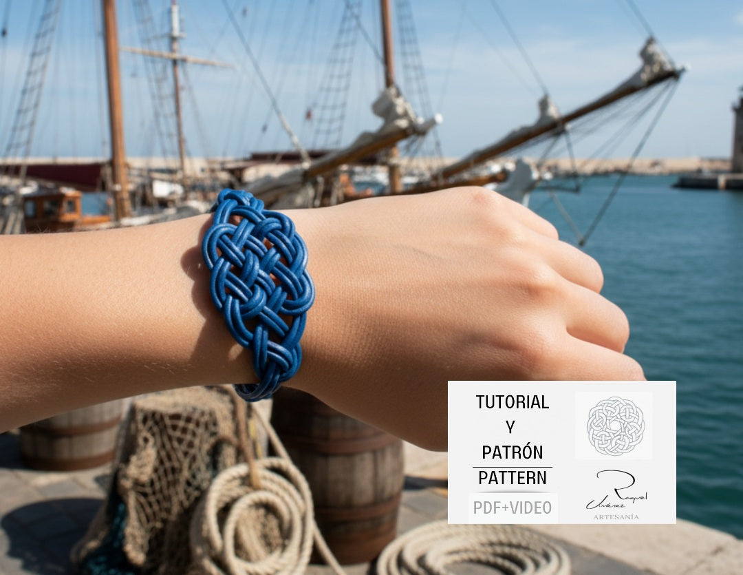 Tutorial y patrón para hacer pulsera de nudos de macramé