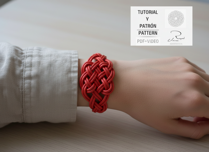 Tutorial y patrón para hacer pulsera de nudos de macramé