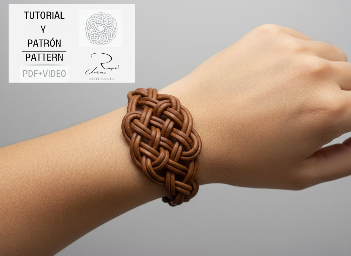 Tutorial y patrón para hacer pulsera de nudos de macramé