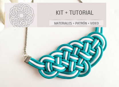 Kit para collar de nudos muy fácil con tutorial paso a paso
