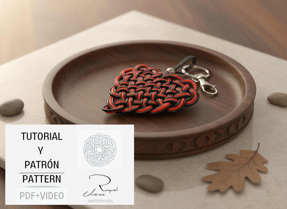 Tutorial y patrón para hacer un corazón de macramé