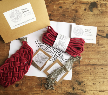 Tutorial y patrón para hacer collar de macramé