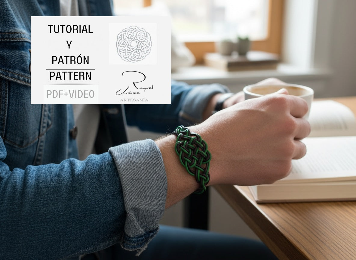 Tutorial y patrón para hacer pulsera de nudos de macramé