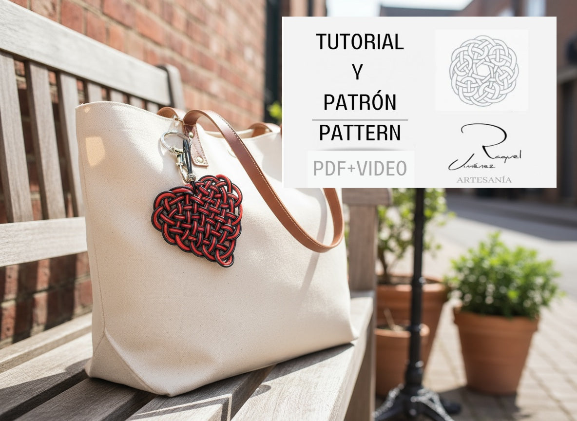 Tutorial y patrón para hacer un corazón de macramé