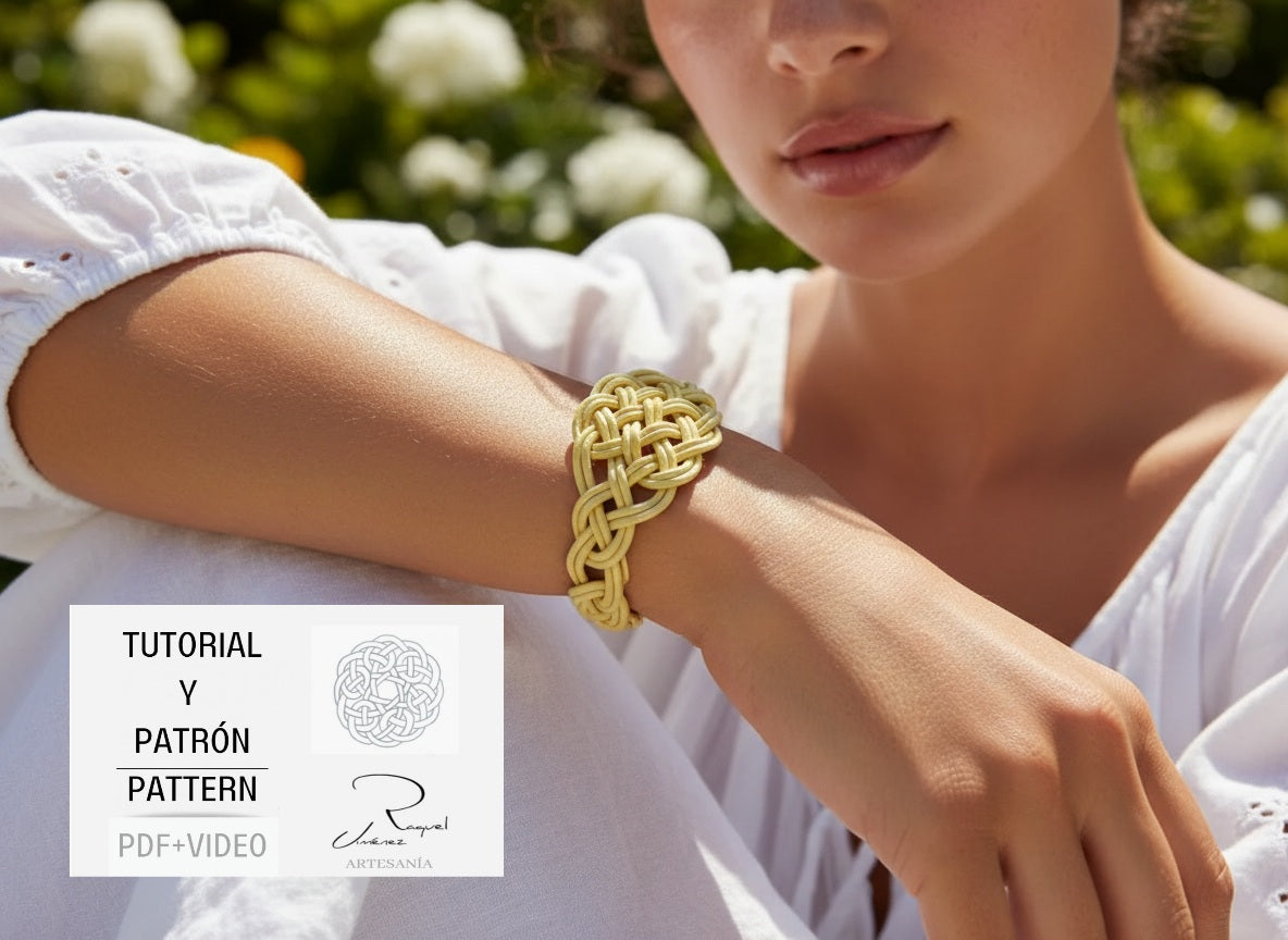 Tutorial y patrón para hacer pulsera de nudos de macramé