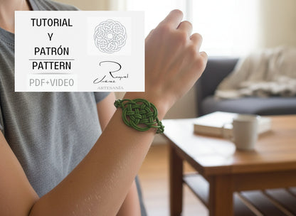 Tutorial símbolo celta del amor eterno para pulsera con patrón