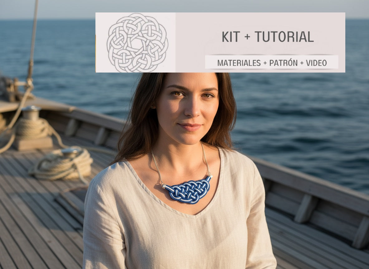 Kit para collar de nudos muy fácil con tutorial paso a paso