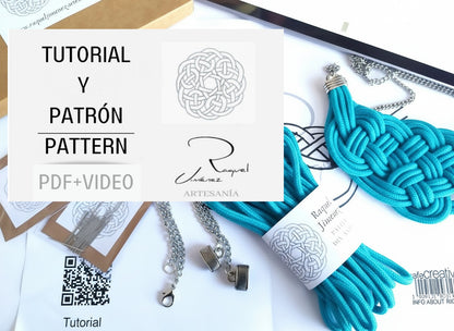 Tutorial y patrón para hacer collar de macramé
