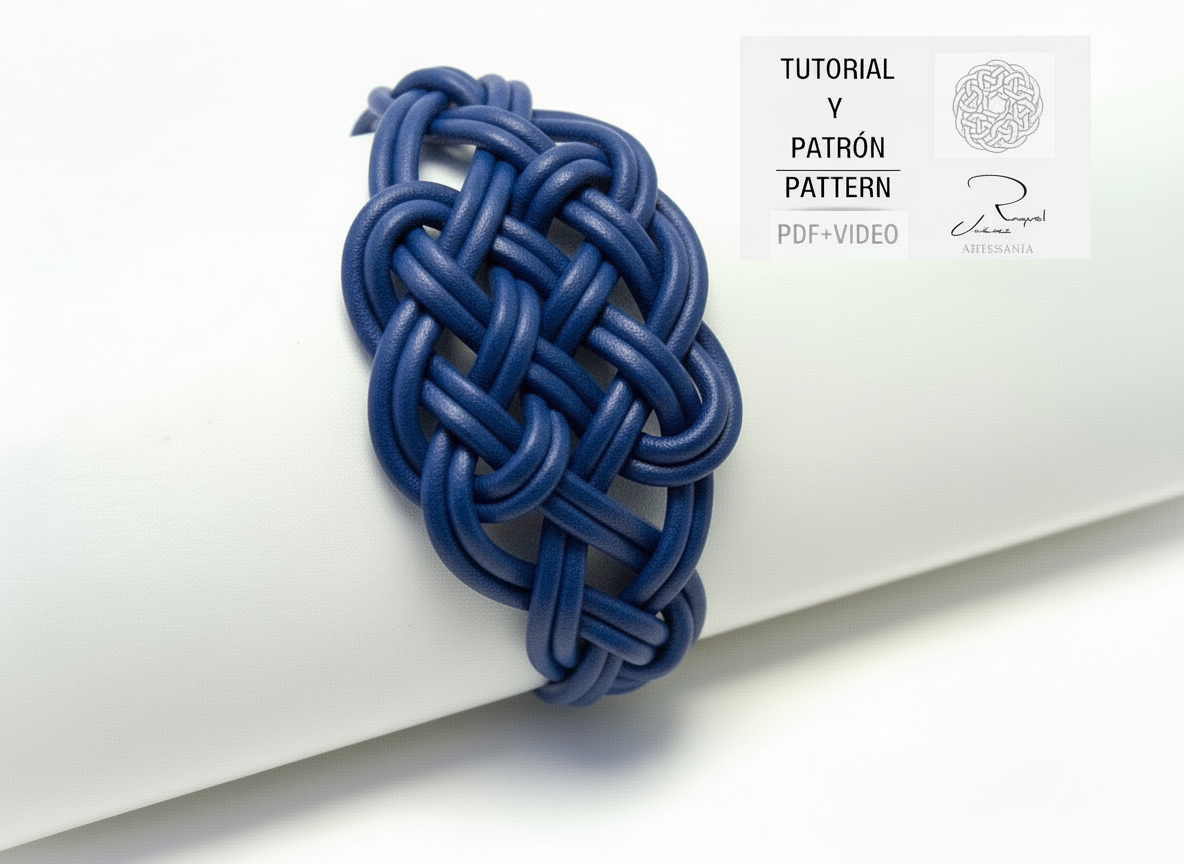 Tutorial y patrón para hacer pulsera de nudos de macramé