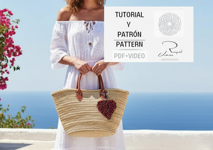Tutorial y patrón para hacer un corazón de macramé