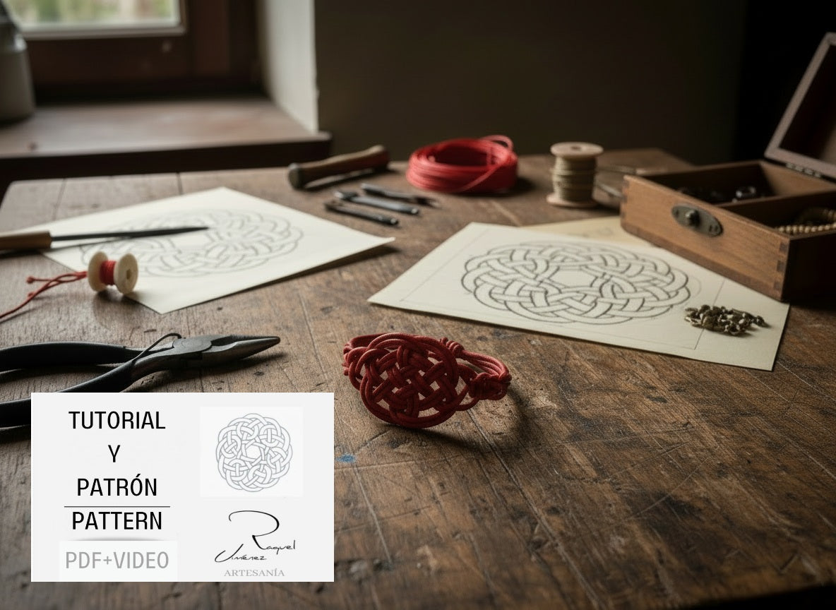 Tutorial símbolo celta del amor eterno para pulsera con patrón