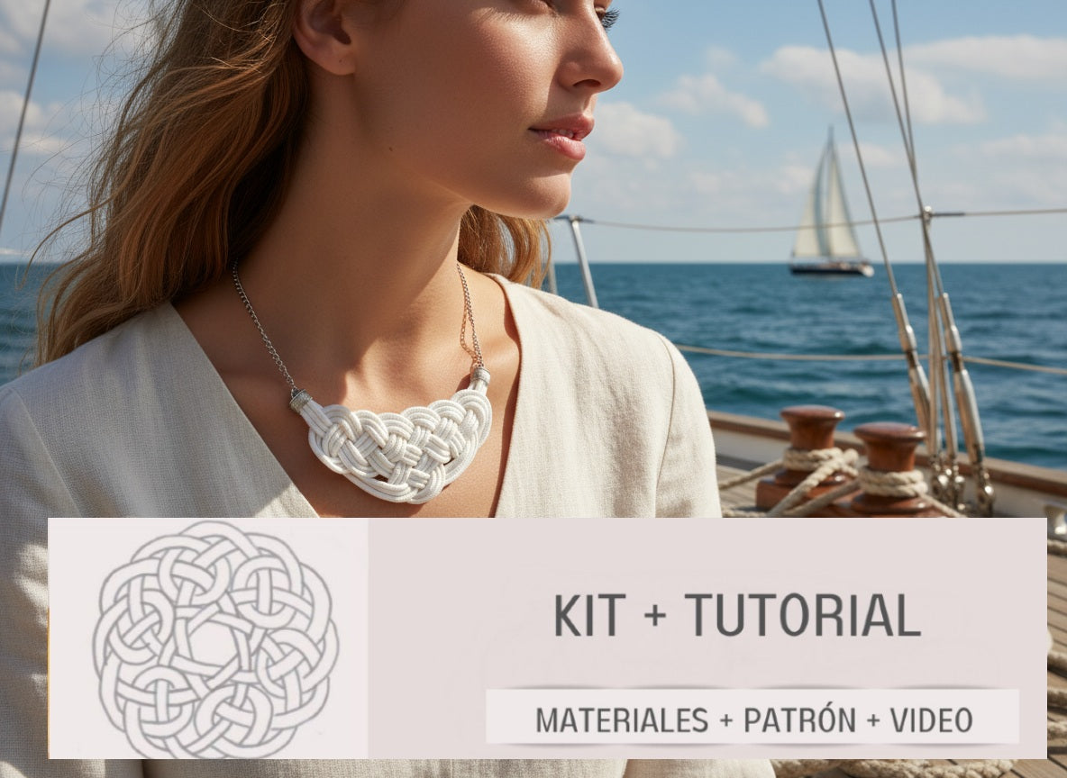 Kit para collar de nudos muy fácil con tutorial paso a paso