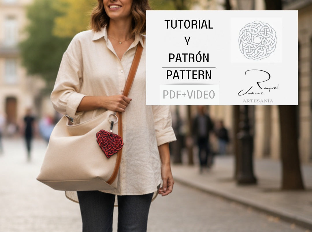 Tutorial y patrón para hacer un corazón de macramé