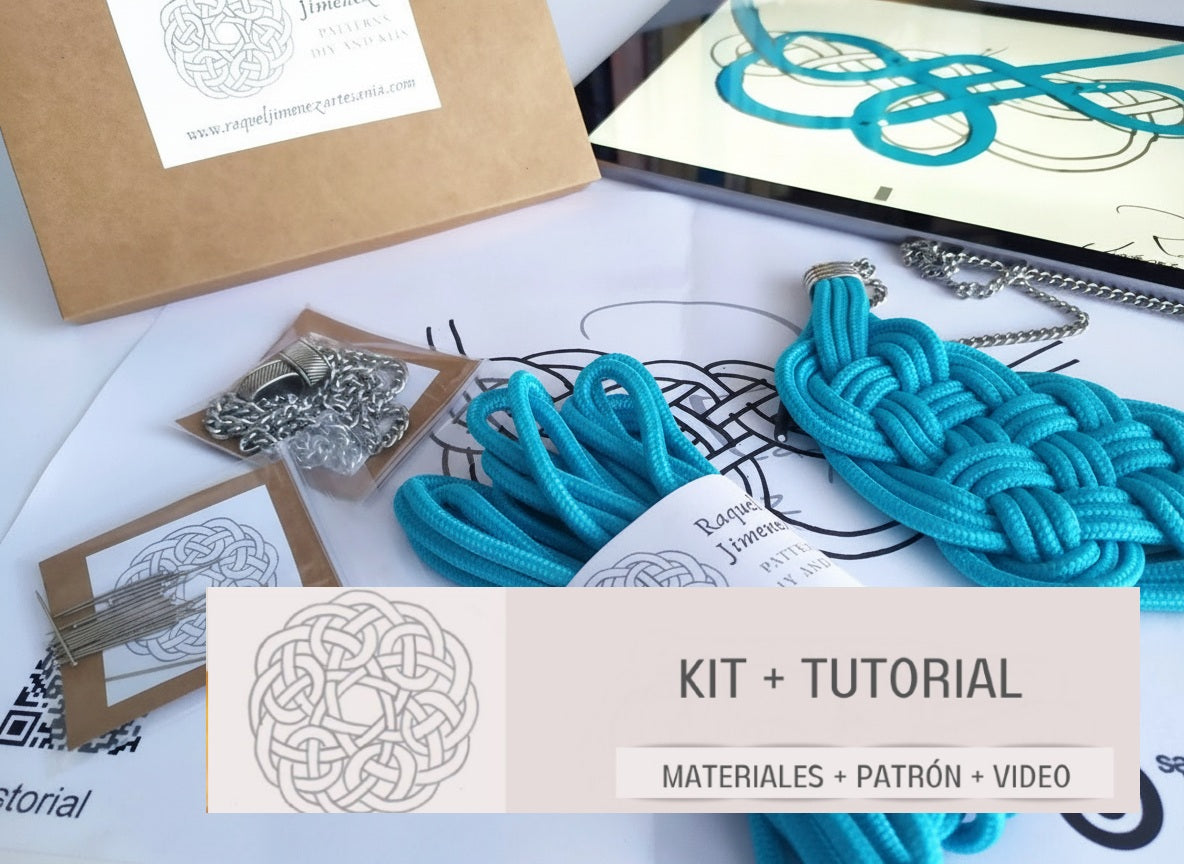 Kit para collar de nudos muy fácil con tutorial paso a paso