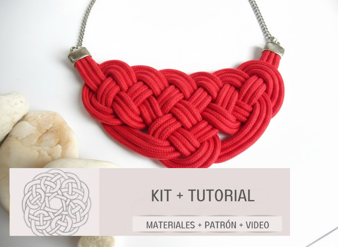 Kit para collar de nudos muy fácil con tutorial paso a paso