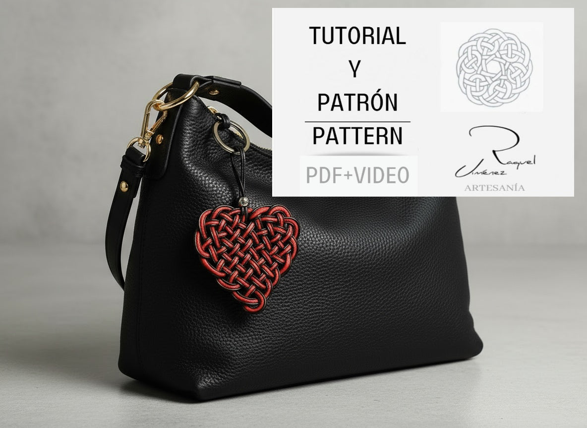 Tutorial y patrón para hacer un corazón de macramé