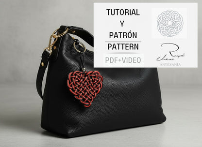 Tutorial y patrón para hacer un corazón de macramé