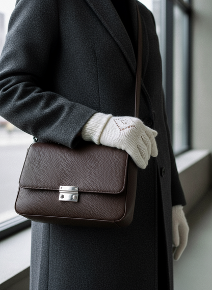 Modèle avec instructions pour tricoter des gants de laine sans couture