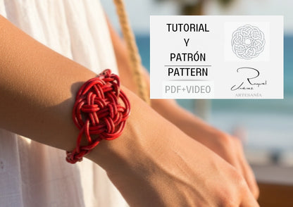 Tutorial símbolo celta del amor eterno para pulsera con patrón