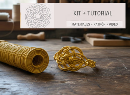 Kit to make Celtic leather bracelet, instructions and materials