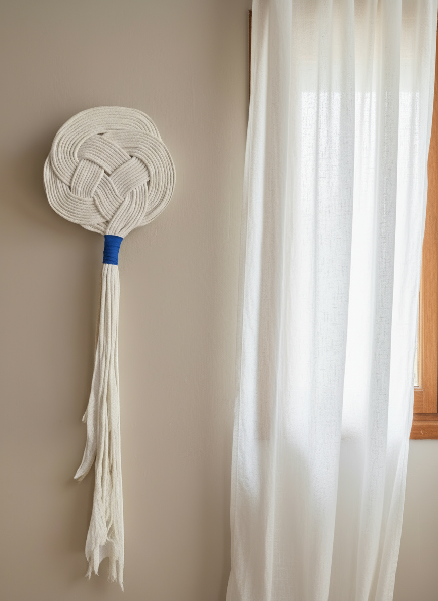 tapiz de macramé para decoración de pared