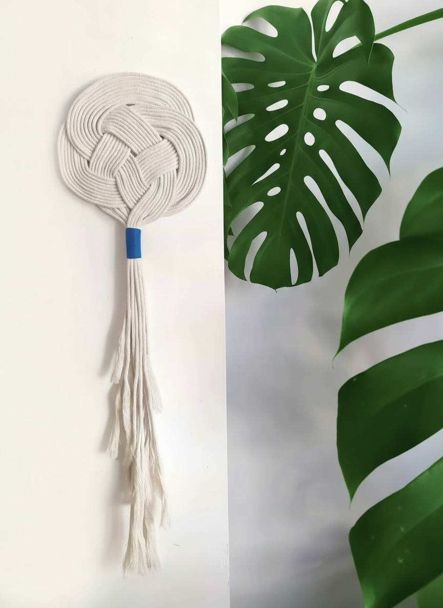 tapiz de macramé para decoración de pared