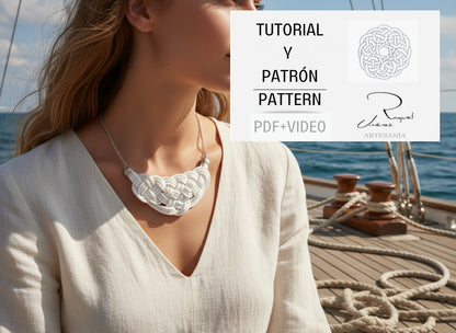 tutorial para hacer pulsera y collar de estilo marinero de macramé